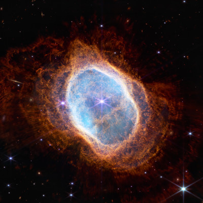 Southern Ring Nebula as imaged by the JWST